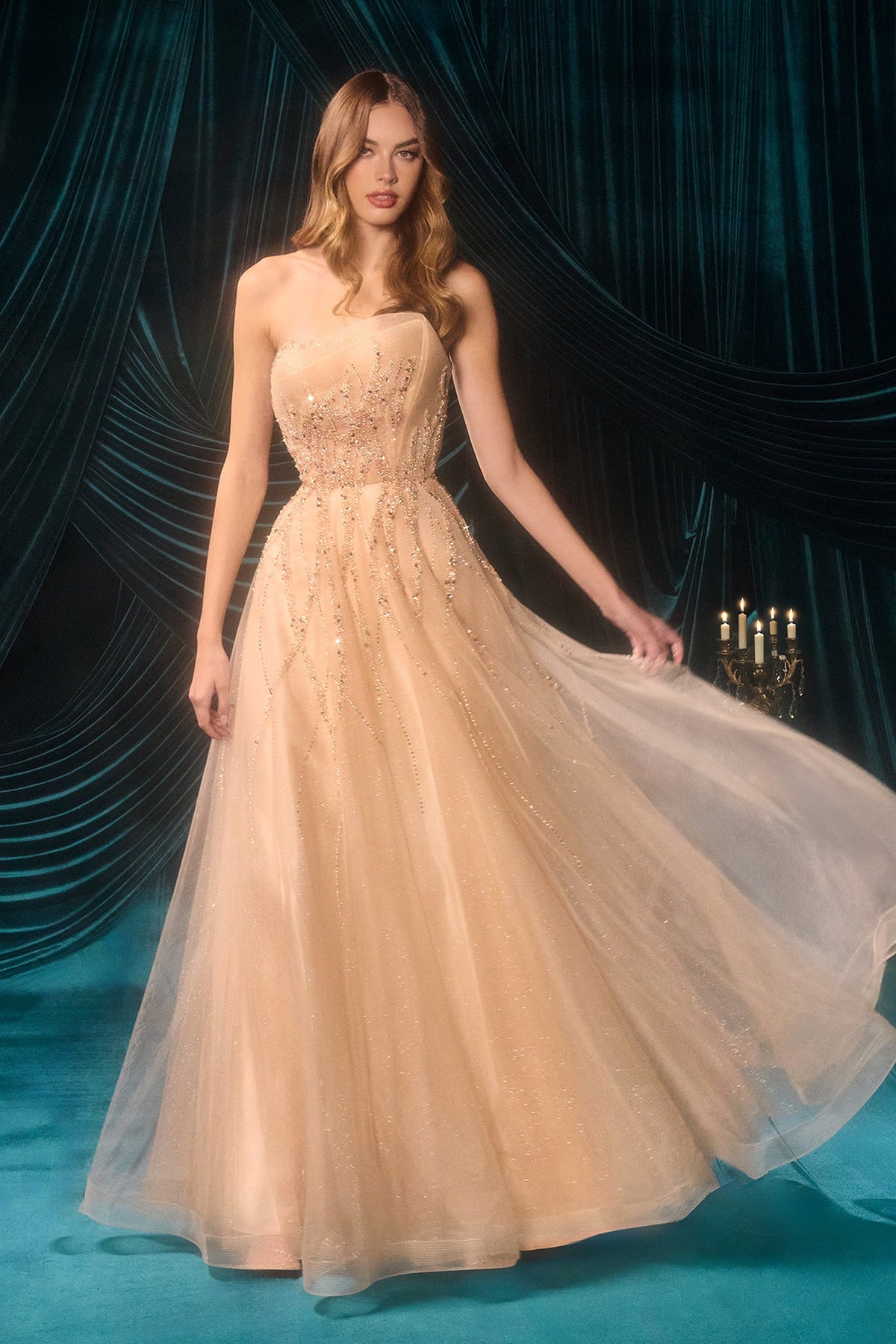 A1491 - Cynthia Structured Ball Gown - Andrea & Leo