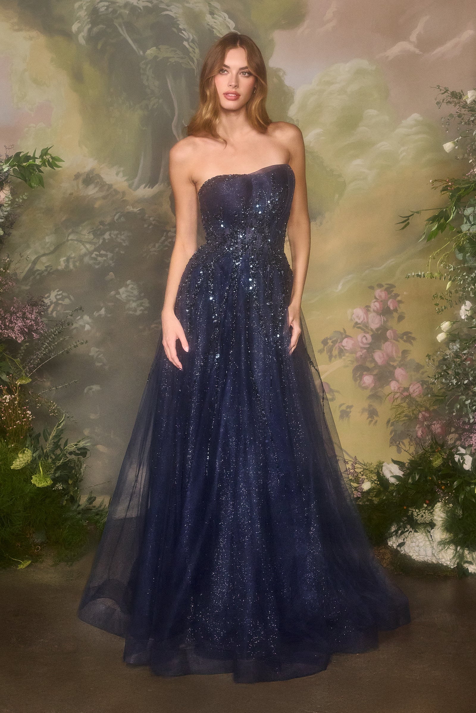 A1491 - Cynthia Structured Ball Gown - Andrea & Leo