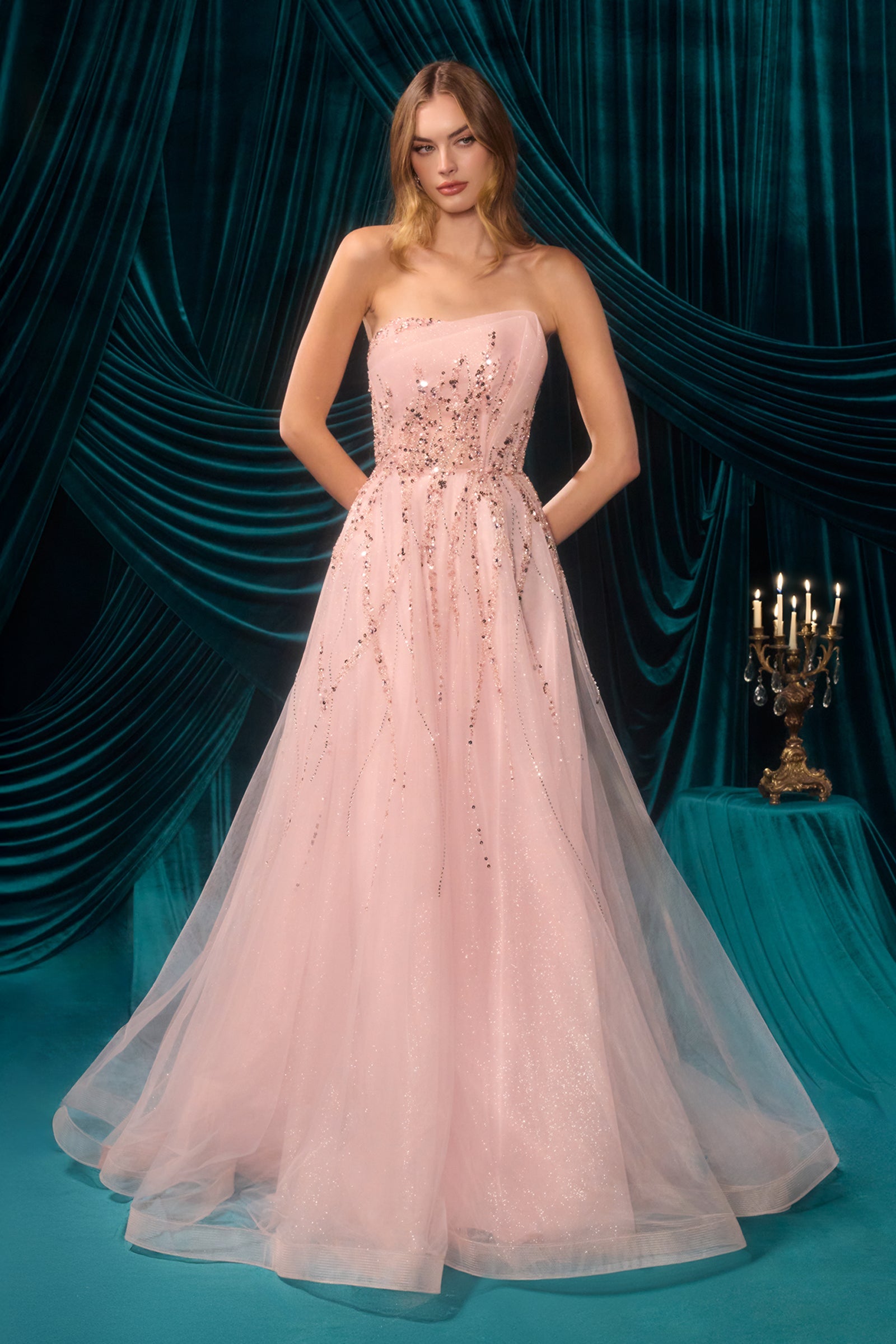 A1491 - Cynthia Structured Ball Gown - Andrea & Leo