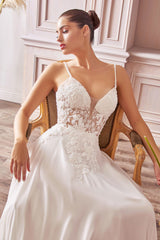 Avianna Gown - Floral Lace A-Line Chiffon Dress