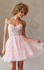 POSEY MINI DRESS - FLORAL LACE CORSET COCKTAIL DRESS