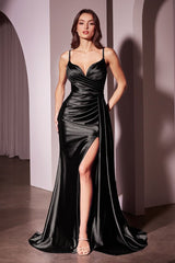 Brooklyn Gown - Satin Fit & Flare Formal Evening Dress