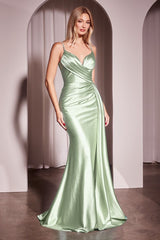 Brooklyn Gown - Satin Fit & Flare Formal Evening Dress