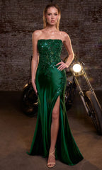 Hayes Gown - Floral Lace Dress With Straight Neckline