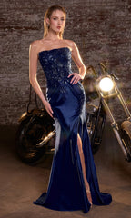 Hayes Gown - Floral Lace Dress With Straight Neckline