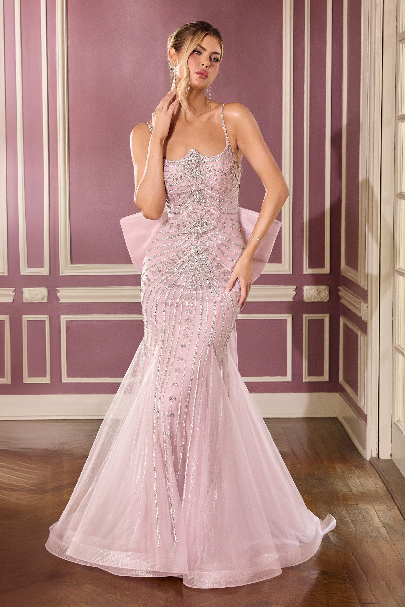 Rebekah Gown - Evening Dress with Detachable Bow Train