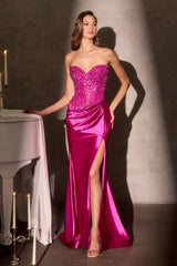 Dasha Gown - Statement Crystal Drop Waist Dress