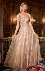 ANGELA GOWN - A-LINE BEADED DRESS