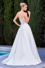 Annika Gown - A-line Corset Dress With Pockets - Off White