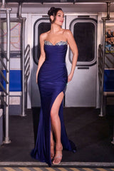 Padma Gown - Strapless Stretch Satin Evening Dress