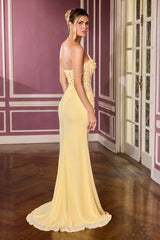 Kathy Gown - Floral Embellished Chiffon Gown
