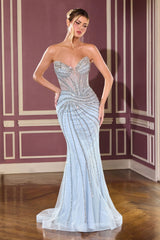 Frieda Gown - Beaded Illusion Corset Dress