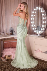 Frieda Gown - Beaded Illusion Corset Dress
