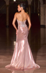 Ivanna Gown - High Shine Crystal Embellished Strapless Dress