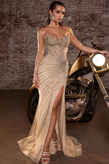 Mackenzie Gown - Fitted Strapless Crystal Dress