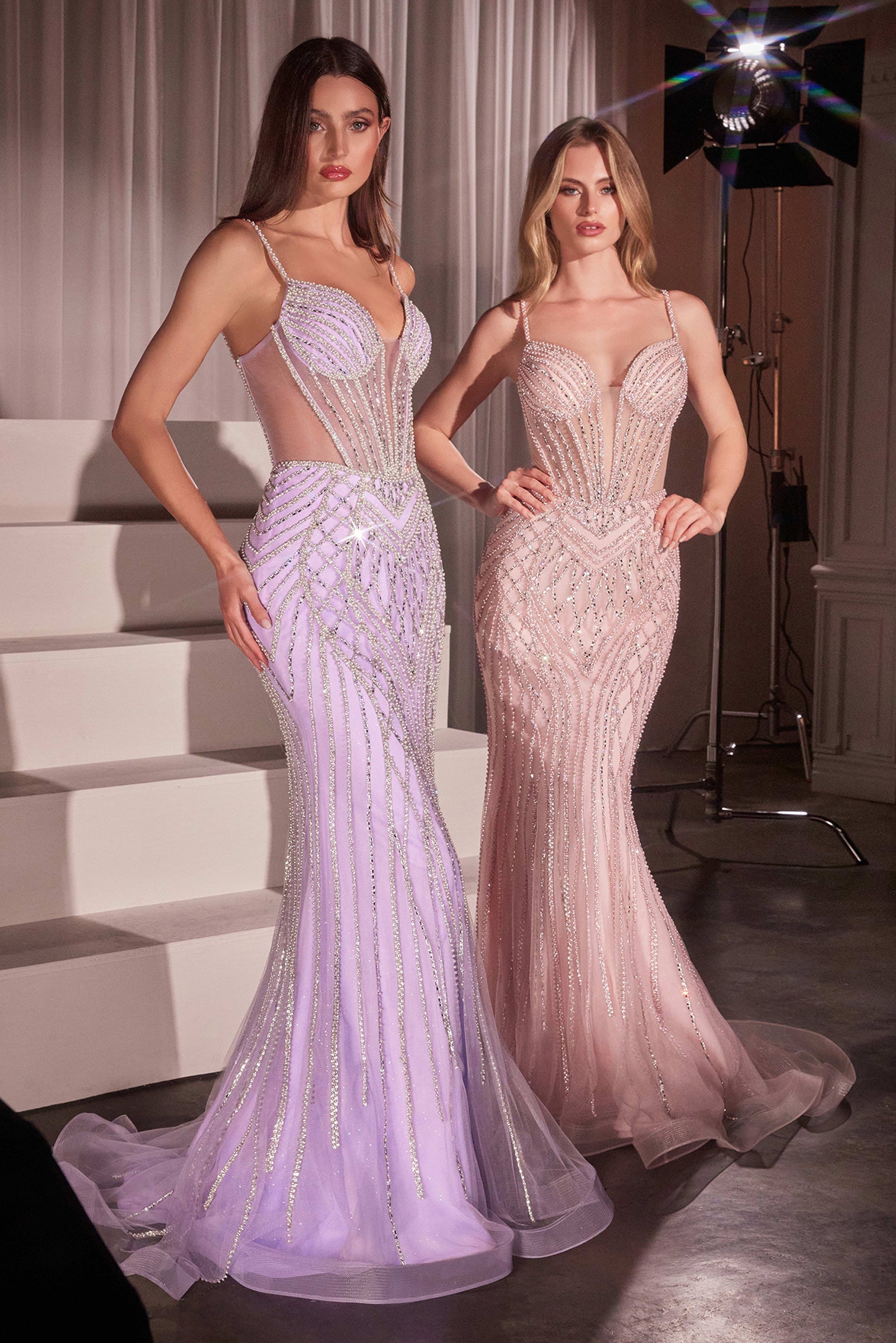 EMMELINE GOWN - CRYSTAL EMBELLISHED TULLE DRESS