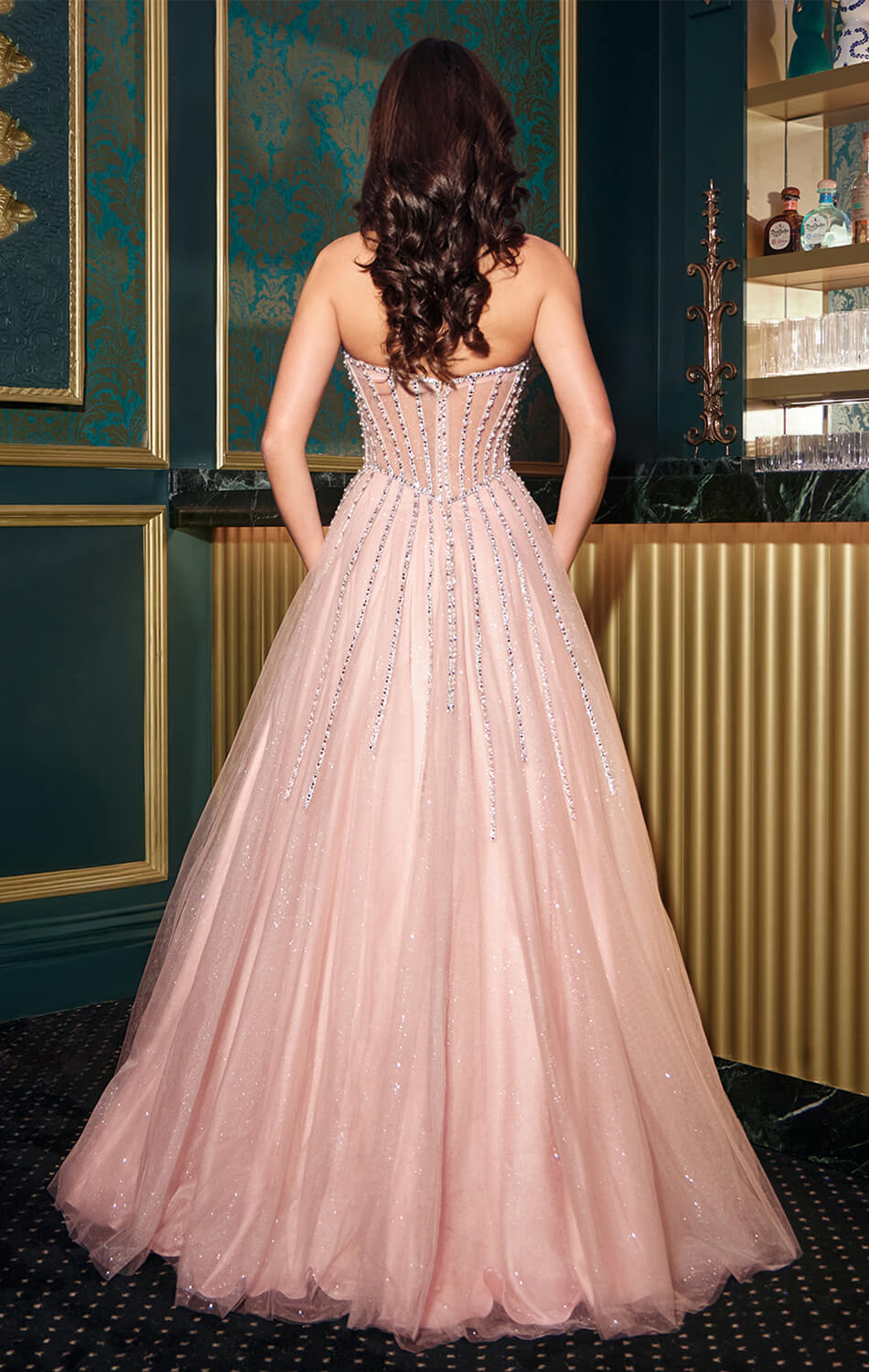 AUGUSTINE GOWN - STRAPLESS GOTHIC BALL GOWN