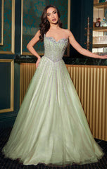 AUGUSTINE GOWN - STRAPLESS GOTHIC BALL GOWN