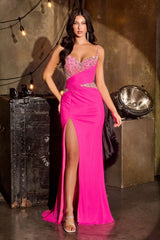 Bennett Gown - Crystal Bodice Open Back Mesh Dress