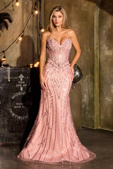 Gwyneth Gown - Beaded Corset Dress