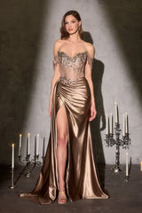 Bronte Gown - Off The Shoulder Corset Dress