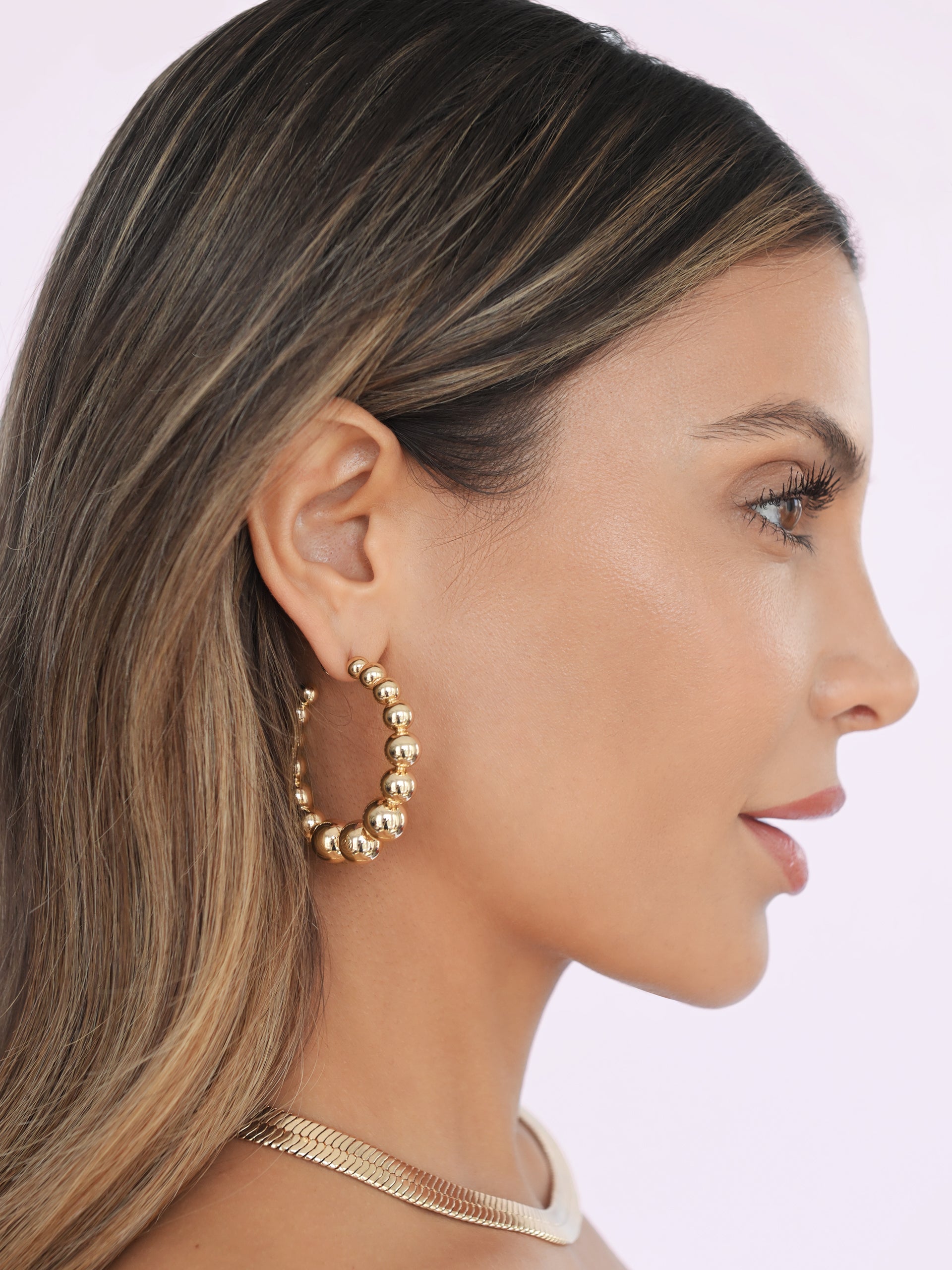 Bubble Ball Hoop Earrings