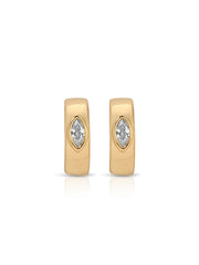 Small Marquise Crystal Hoop Earrings