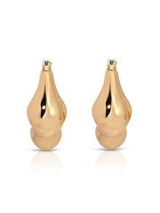 Molten Metal Hoop Earrings