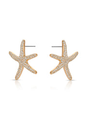 Pavè Starfish Earrings