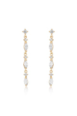 Dainty Linear Crystal Drop Earrings