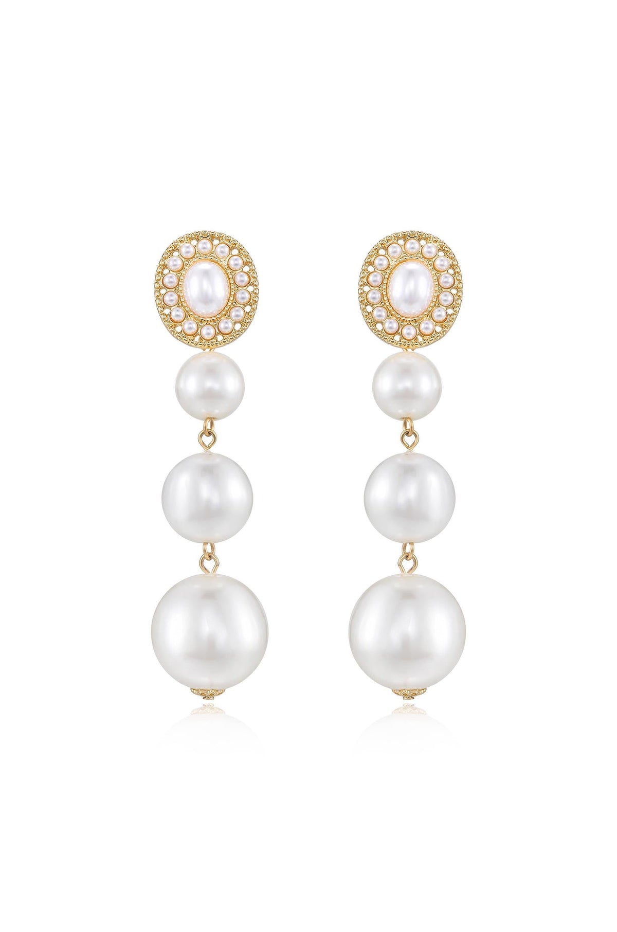 Graduating Pearl Dangle Earrings