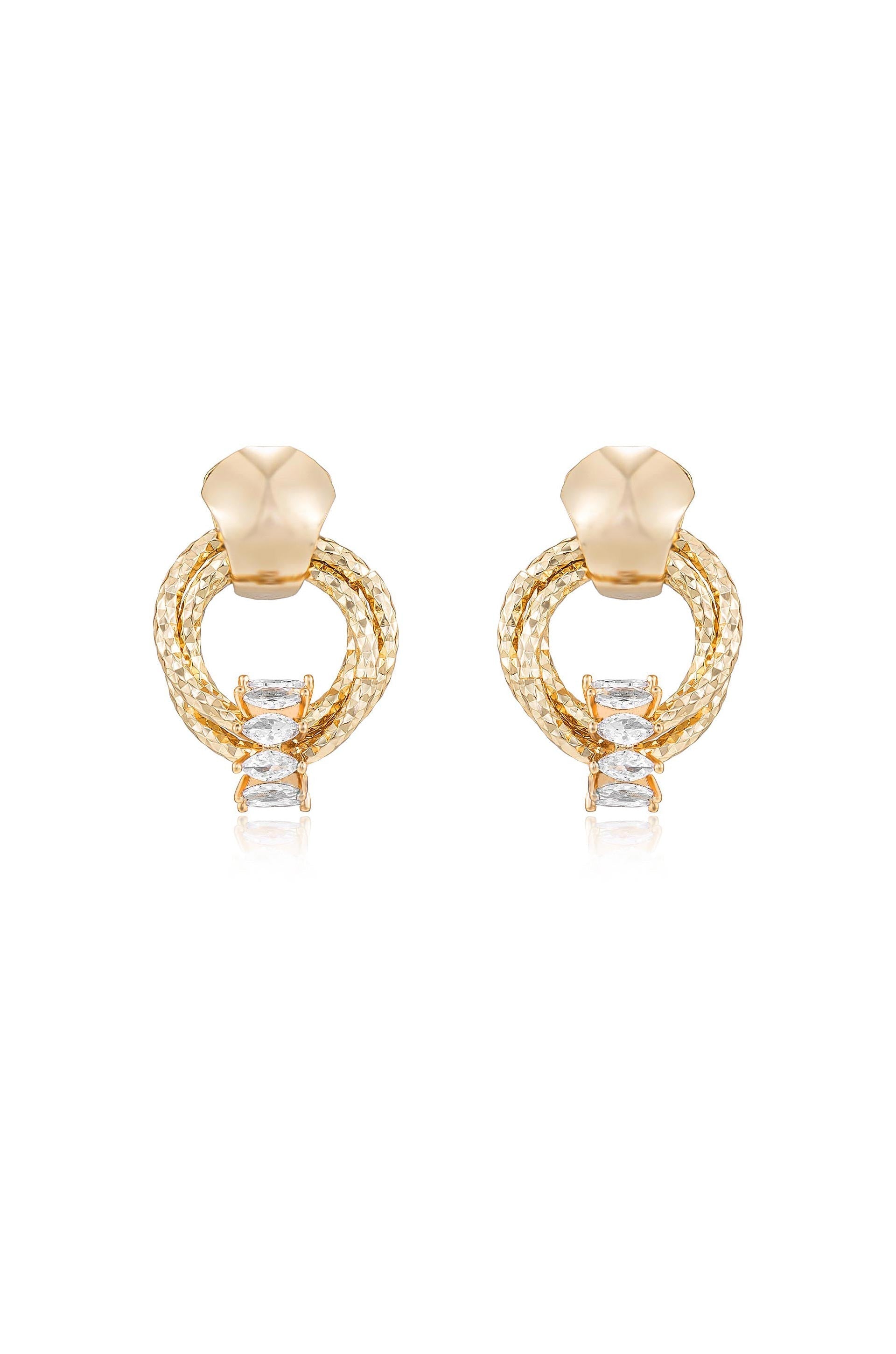 Mini Barrel Crystal Earrings