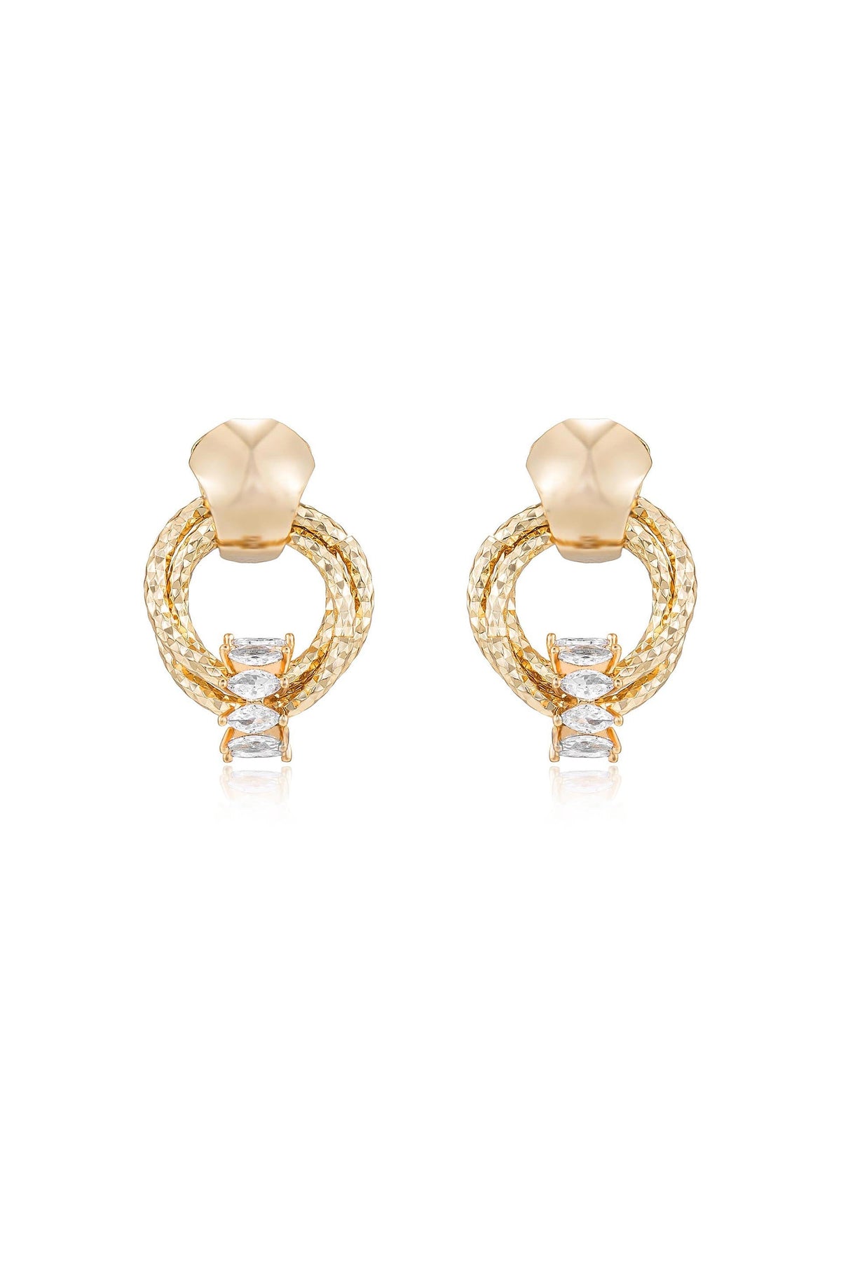 Mini Barrel Crystal Earrings
