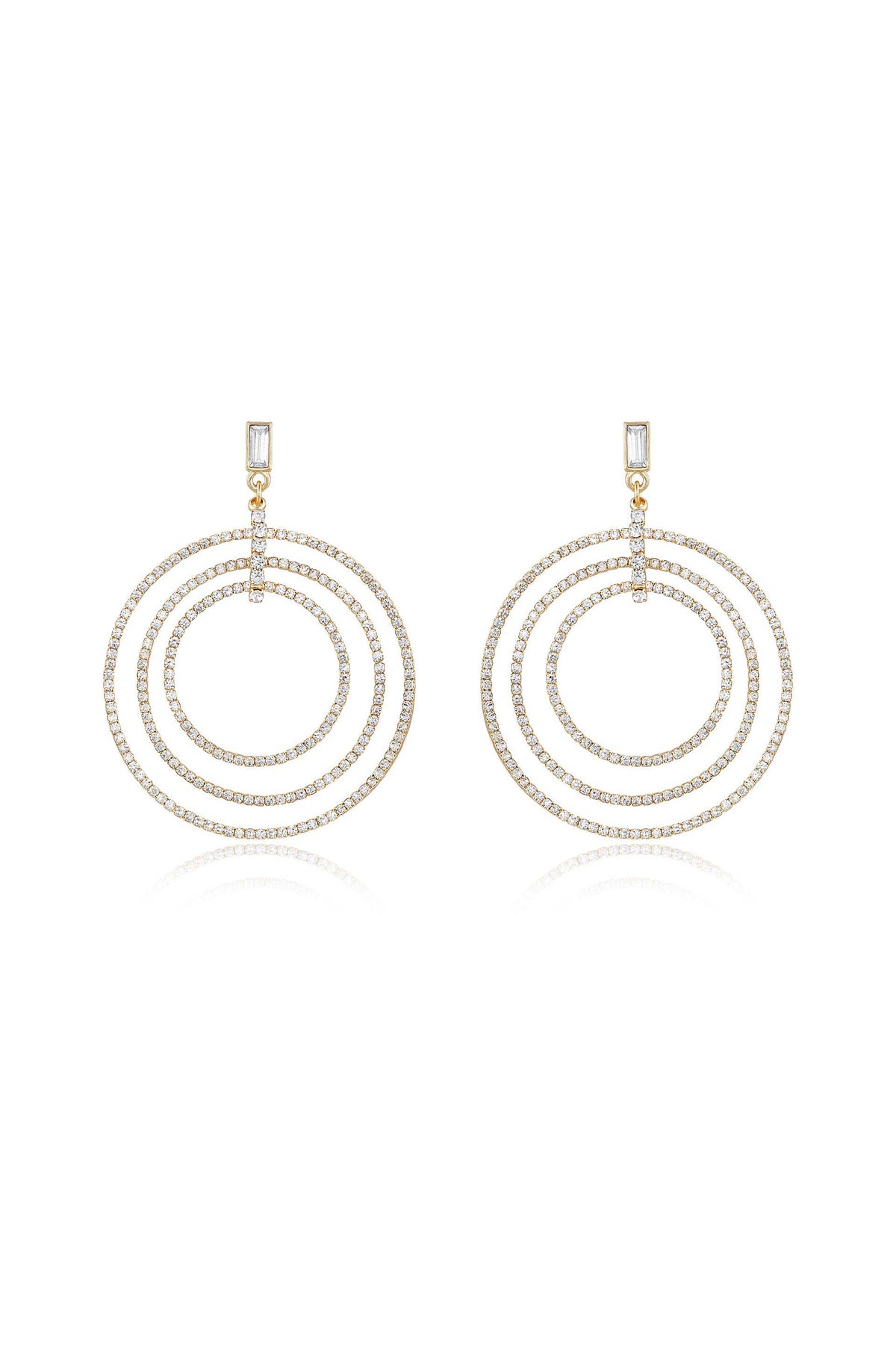 Disco Crystal Ring Earrings