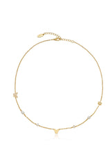 Subtle Butterflies and Pearl Necklace