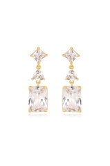Reflective Crystal Dangle Earrings