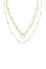Monroe Crystal Strand Layered Necklace