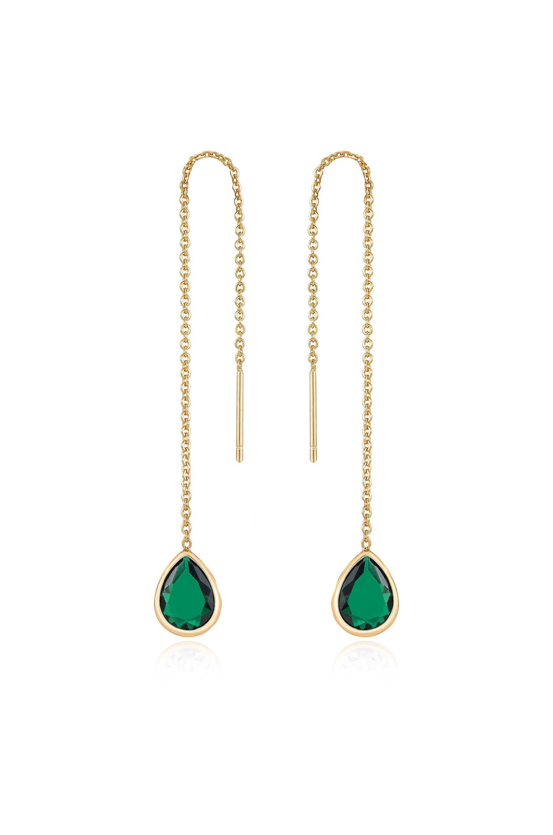 Barely There Chain and Crystal Dangle Earrings