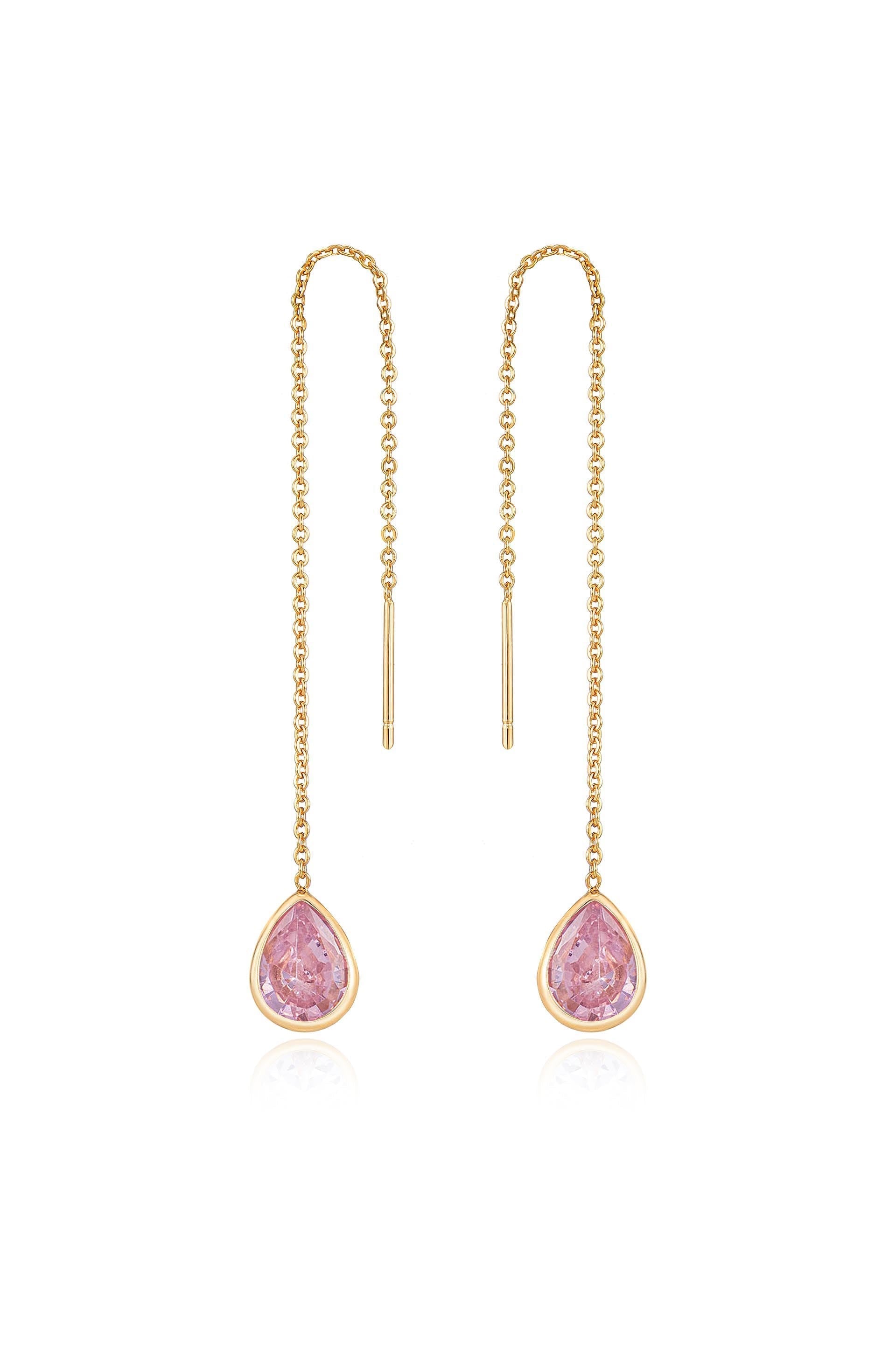 Barely There Chain and Crystal Dangle Earrings