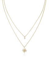 Layered Starburst Crystal Necklace