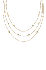 Perfect Crystal Dotted Layered Necklace