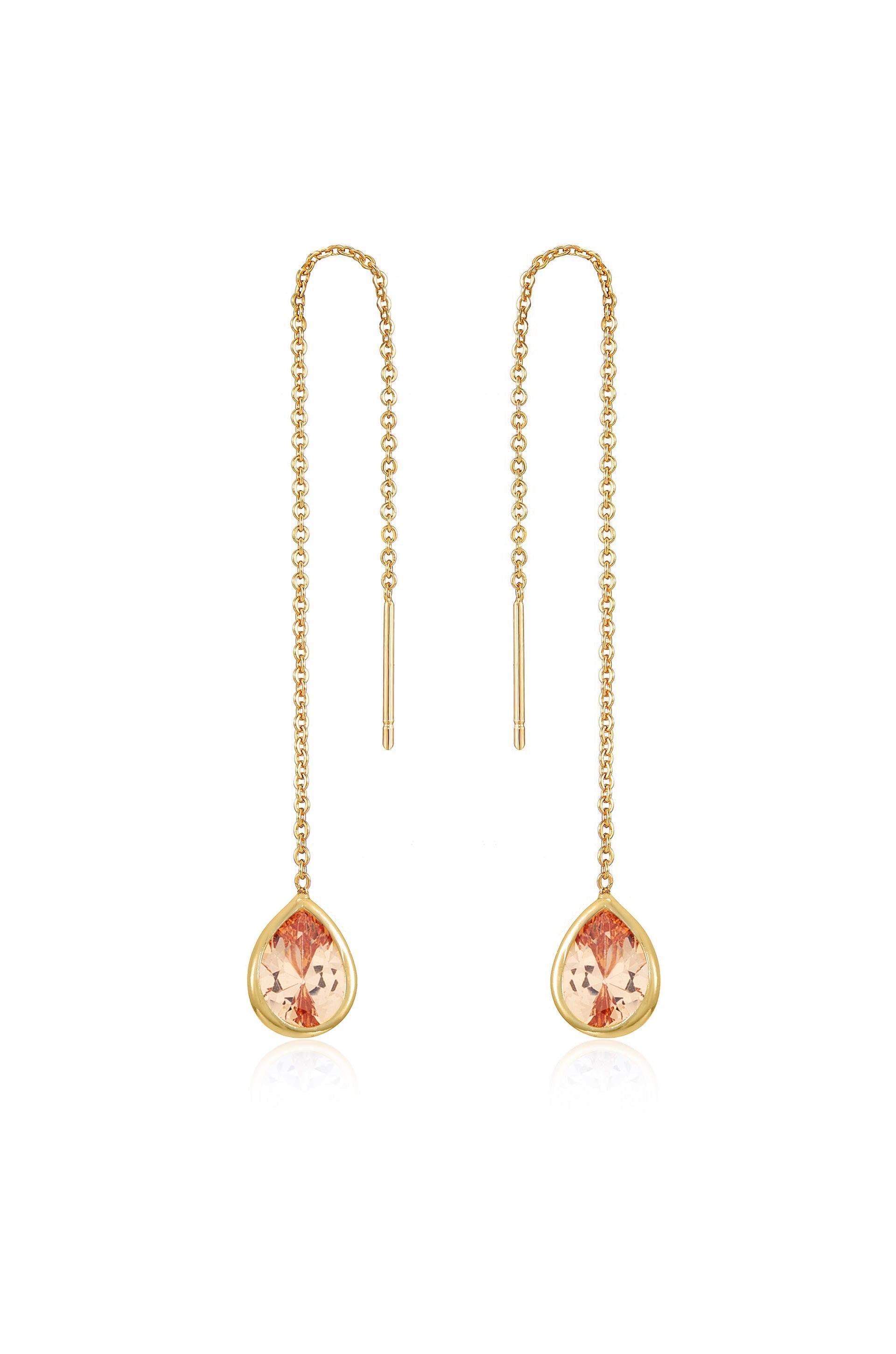Barely There Chain and Crystal Dangle Earrings