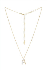 Mixed Crystal Initial Necklace