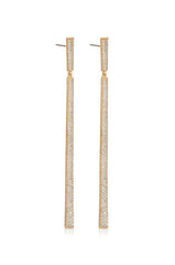 Straight Drop Crystal Dangle Earrings