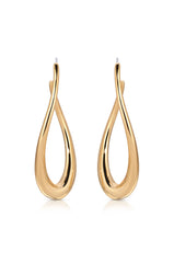 Oblong Abstract Hoop Earring