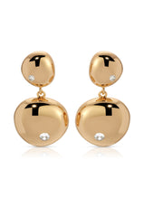 Polished Double Pebble Drop Earrings