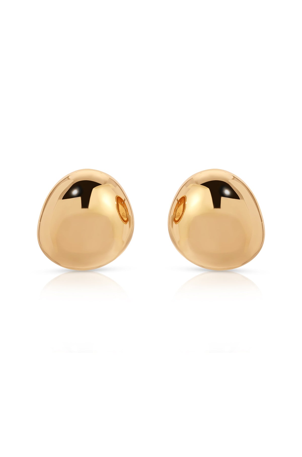 Polished Pebble Stud Earrings