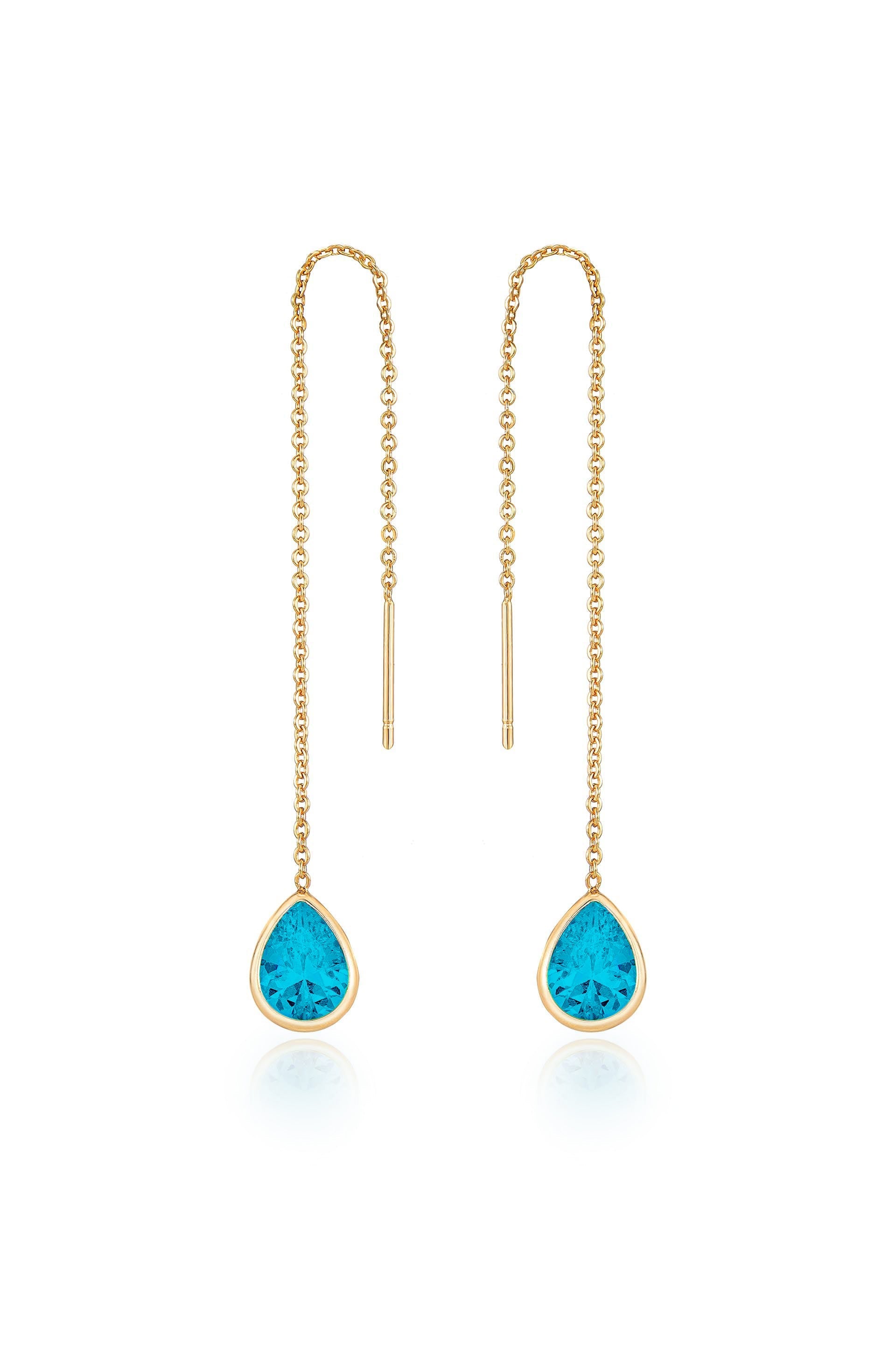 Barely There Chain and Crystal Dangle Earrings