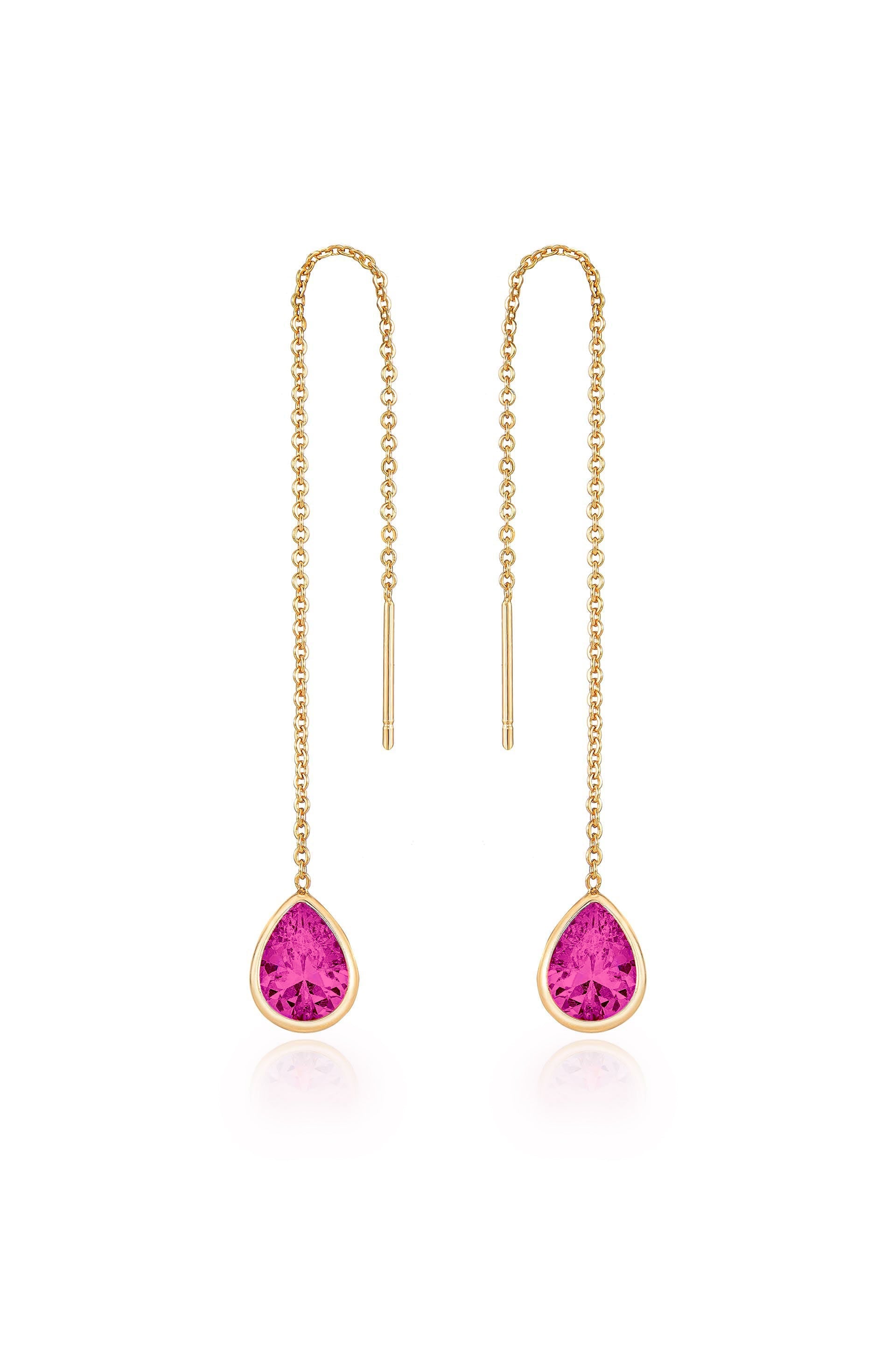 Barely There Chain and Crystal Dangle Earrings