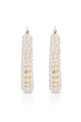 Pearl Wrapped Hoop Earrings